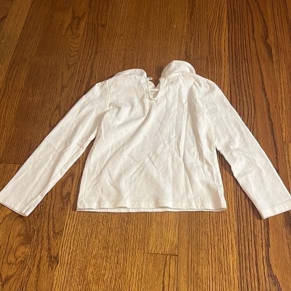 Janie and Jack Girl’s White Long Sleeve Top Size 6 - Picture 4 of 5